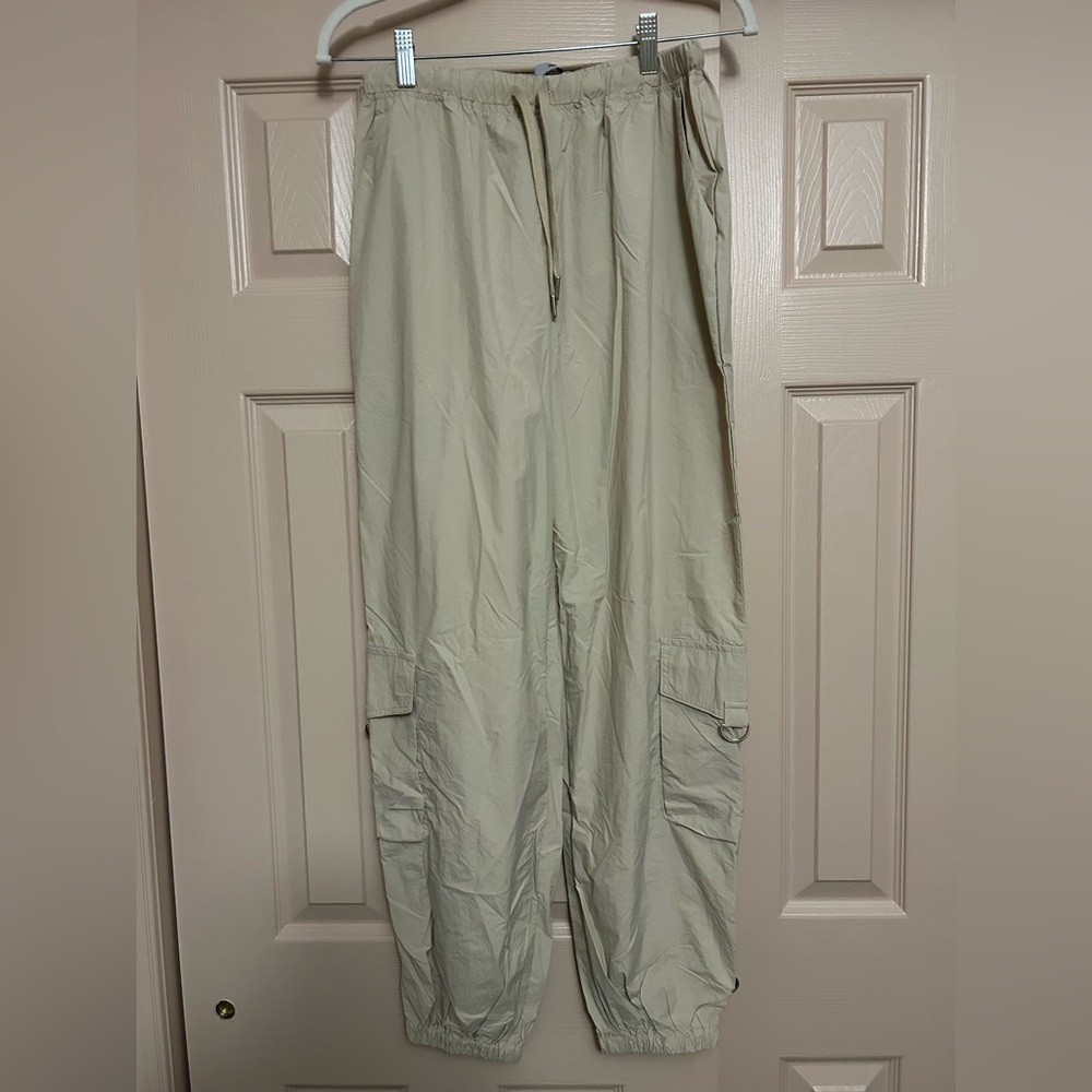 Adika Cream Parachute/Cargo Pants
